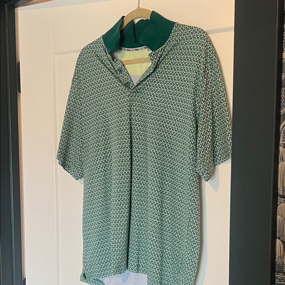 Walter Hagen Green Patterned Polo Shirt